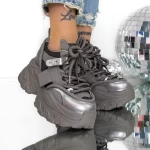 Pantofi Sport dama cu Platforma 3SJN55 Gri » meishop.life