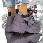 Pantofi Sport dama cu Platforma 3SJN55 Mov » meishop.life