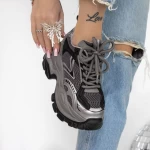 Pantofi Sport dama cu Platforma 3SJN60 Gri » meishop.life