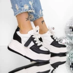 Pantofi Sport dama cu Platforma 3SJN63 Negru » meishop.life