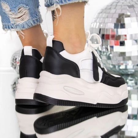 Pantofi Sport dama cu Platforma 3SJN63 Negru » meishop.life