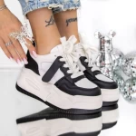 Pantofi Sport dama cu Platforma 3SJN63 Negru » meishop.life