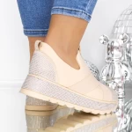 Pantofi Sport Dama 3KMD16 Bej » meishop.life