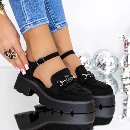 Pantofi Casual Dama 3KMD19 Negru » meishop.life