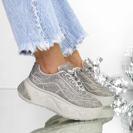 Sneakers Dama 3XJ121 Bej » meishop.life