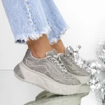 Sneakers Dama 3XJ121 Bej » meishop.life