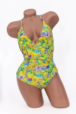 Costum de Baie Dama Intreg 30222 Galben » meishop.life