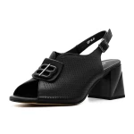 Sandale Dama cu Toc gros K377-1B Negru » meishop.life
