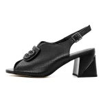 Sandale Dama cu Toc gros K377-1B Negru » meishop.life