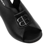 Sandale Dama cu Toc gros K377-1B Negru » meishop.life