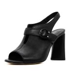 Sandale Dama cu Toc gros K389-2 Negru » meishop.life