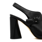 Sandale Dama cu Toc gros K389-2 Negru » meishop.life
