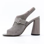 Sandale Dama cu Toc gros K389-2R Gri » meishop.life
