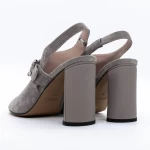 Sandale Dama cu Toc gros K389-2R Gri » meishop.life