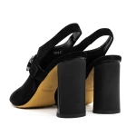 Sandale Dama cu Toc gros K389-2R Negru » meishop.life