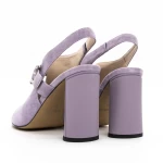 Sandale Dama cu Toc gros K389-2R Mov » meishop.life