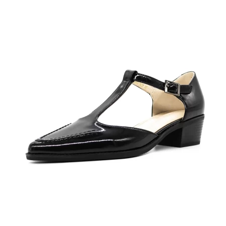 Sandale Dama cu Toc gros K6052-5680 Negru » meishop.life