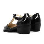 Sandale Dama cu Toc gros K6052-5680 Negru » meishop.life