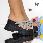 Papuci Dama cu Platforma 3WL211 Negru » meishop.life