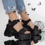 Papuci Dama cu Platforma 3WL207 Negru » meishop.life