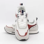 Pantofi Sport Barbati ETHAN001 Alb-Rosu » meishop.life