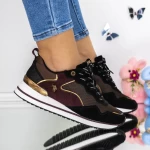Pantofi Sport Dama LAYLA001A Negru-Visiniu » meishop.life