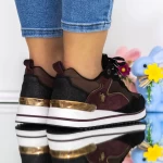 Pantofi Sport Dama LAYLA001A Negru-Visiniu » meishop.life