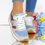 Pantofi Sport Dama NOBIW005 Albastru deschis-Roz » meishop.life