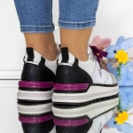 Pantofi Sport Dama OPHRA006 Alb-Negru » meishop.life