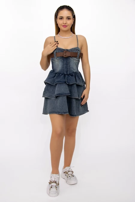 Rochie Denim VMC8868 Albastru » meishop.life