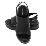Sandale Dama cu Platforma 50096 Negru » meishop.life