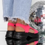 Sandale Dama cu Platforma 3GZ97 Roz » meishop.life
