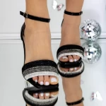 Sandale Dama cu Toc 3BD50 Negru » meishop.life