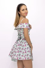 Rochie Dama 123061 Verde-Roz » meishop.life