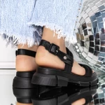 Sandale Dama cu Platforma 3LN3 Negru » meishop.life