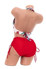 Costum de Baie Dama 2 Piese L330 Alb-Rosu » meishop.life