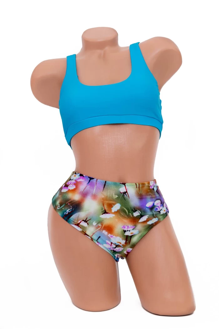 Costum de Baie Dama 2 Piese K01 Albastru » meishop.life