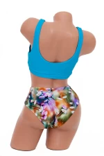 Costum de Baie Dama 2 Piese K01 Albastru » meishop.life