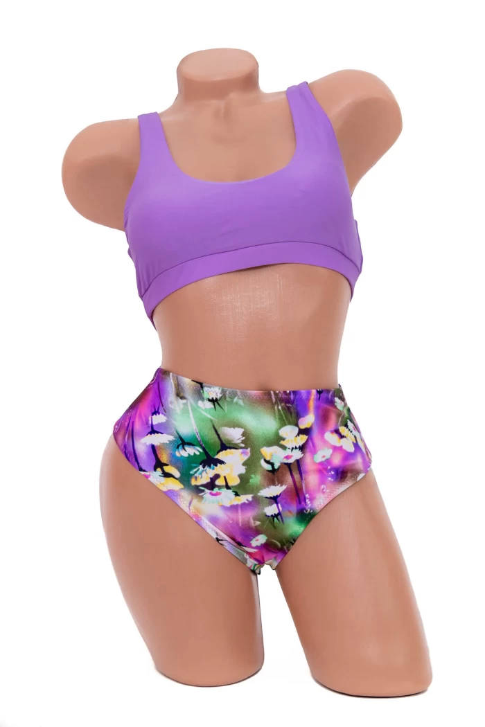 Costum de Baie Dama 2 Piese K01 Mov » meishop.life