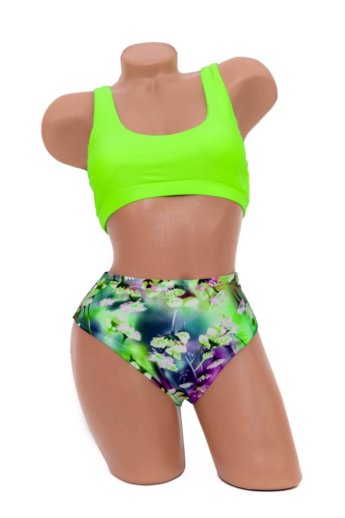 Costum de Baie Dama 2 Piese K01 Verde-XXX » meishop.life