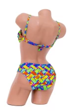 Costum de Baie Dama 2 Piese F03-1 Verde-Albastru » meishop.life