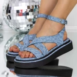 Sandale Dama 3Y15 Albastru » meishop.life