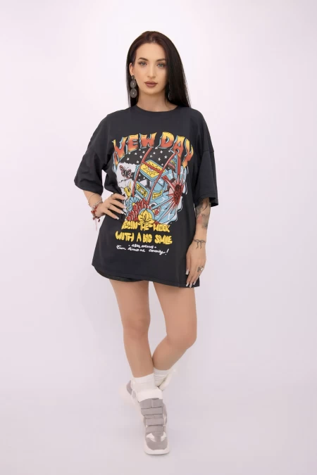 Tricou Dama 24332 Negru » meishop.life