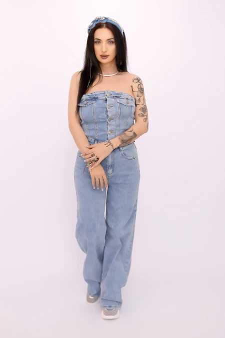 Salopeta Denim YX1010 Albastru » meishop.life