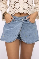 Blugi Scurti Dama TR448 Albastru deschis » meishop.life