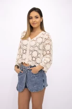 Bluza Dama TR5518 Bej » meishop.life