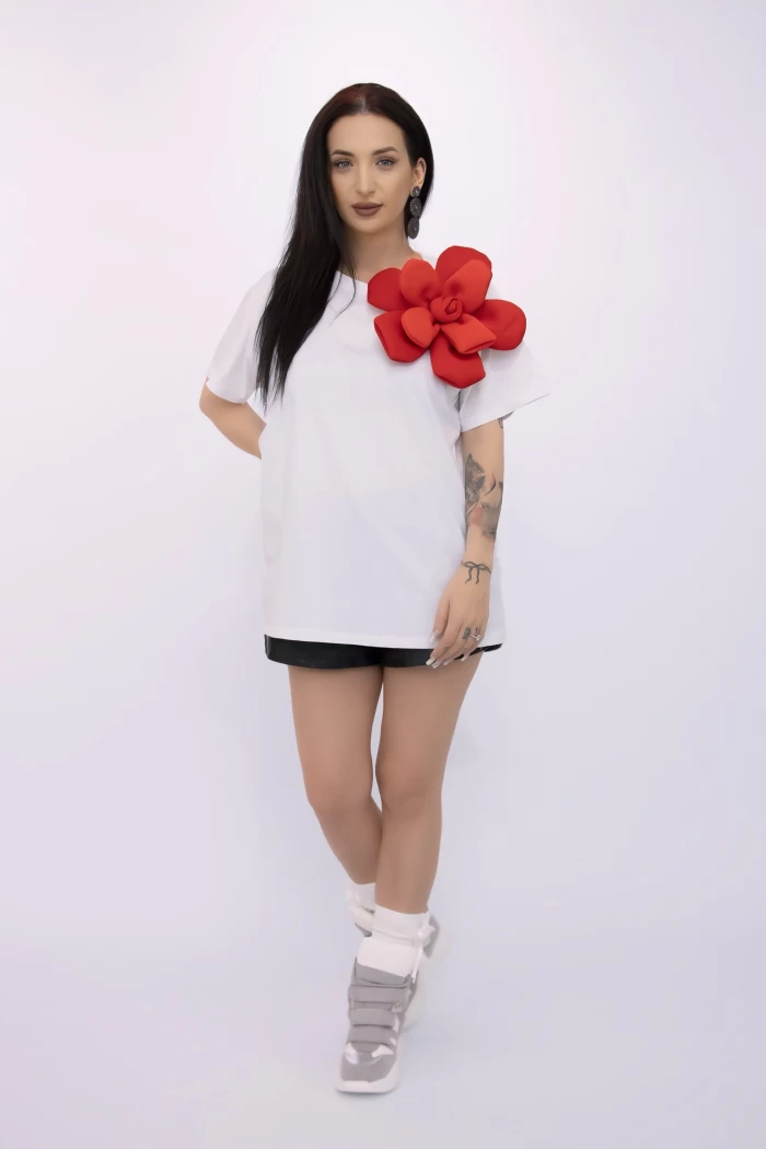 Tricou Dama VMC4491 Alb » meishop.life