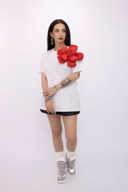 Tricou Dama VMC4491 Alb » meishop.life