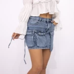 Fusta Denim GQ793 Albastru » meishop.life