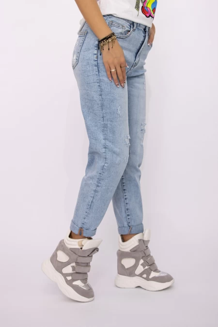 Blugi Dama RF004 Albastru » meishop.life